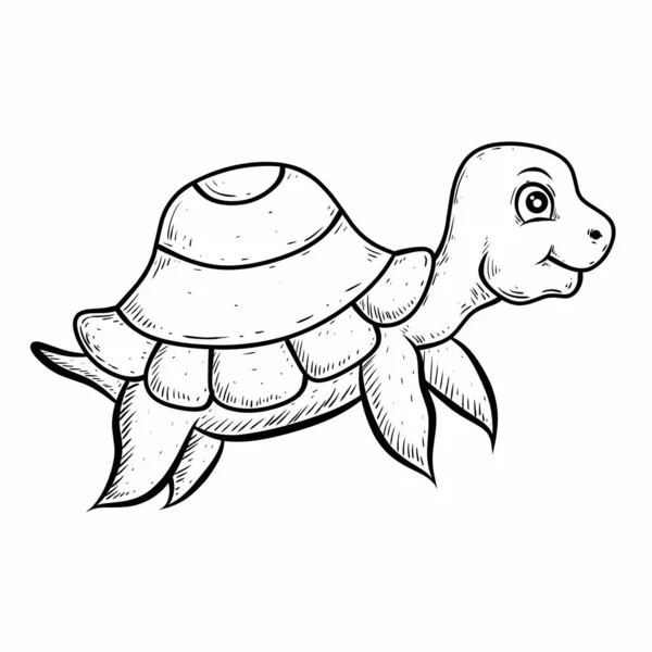 stock vector coloring book of turtle, vector