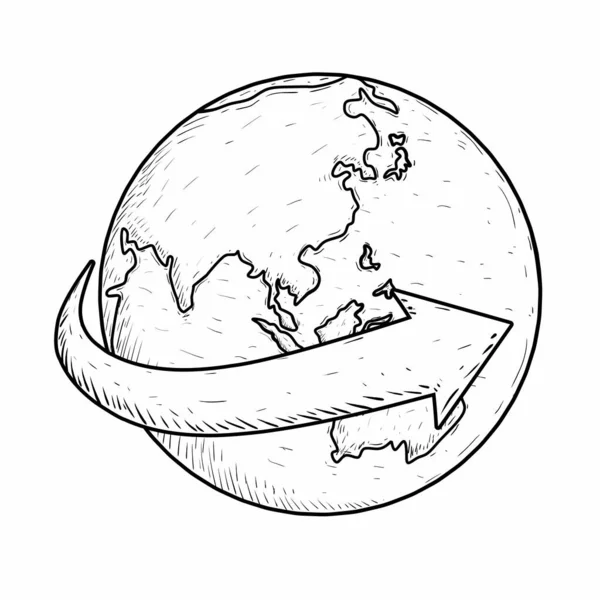 Globus Der Welt — Stockvektor