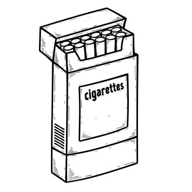 Kutudaki sigara taslağı.