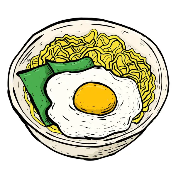 Yumurtalı eriştenin el çizimi.