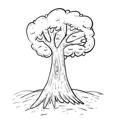 serbest çizilmiş karikatür ağaç