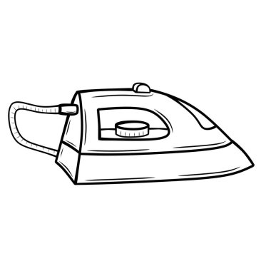 Demir ve elektrik ikonunun vektör çizimi. Demir ve retro hisse senedi vektör çizimi.