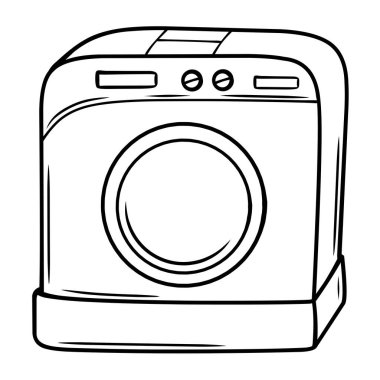 siyah beyaz çamaşır makinesi