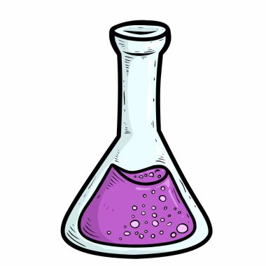 sıvı ile laboratuvar şişesi