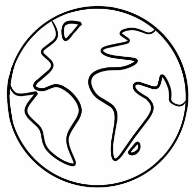 Beyaz arkaplanı olan dünya küresi