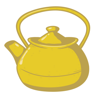 beyaz izole çaydanlık