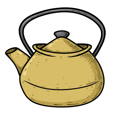 beyaz izole çaydanlık