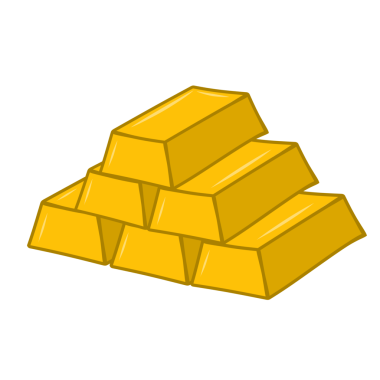 Beyaza izole edilmiş altın külçelerini yığın