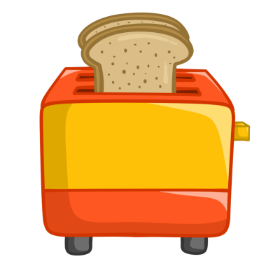 Ekmekli bir tost makinesinin çizimi