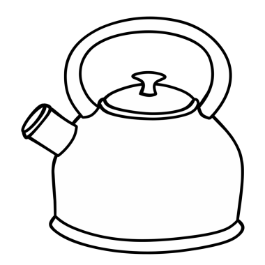 Çaydanlık tasviri izole edildi