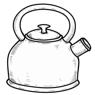 Çaydanlık tasviri izole edildi