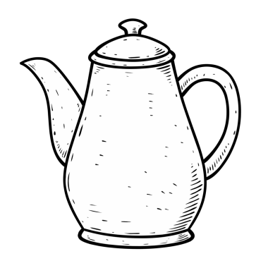 Çaydanlık tasviri izole edildi