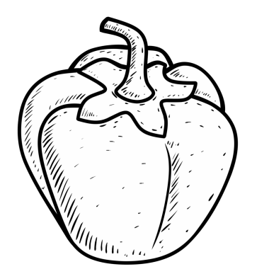 biber üzerine beyaz izole