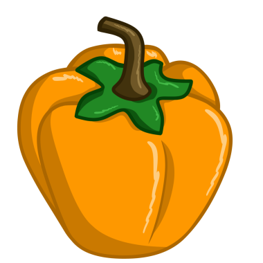 biber üzerine beyaz izole