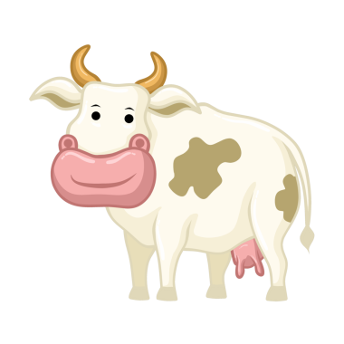 Tatlı çizgi film komik boğa. vektör.