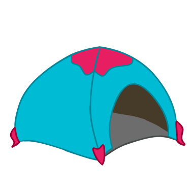 beyaz arkaplanda çadır