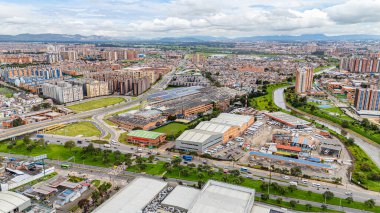 Bogota 'nın Havadan Görünümü, Cundinamarca: Kentsel ve Doğal Manzaralar