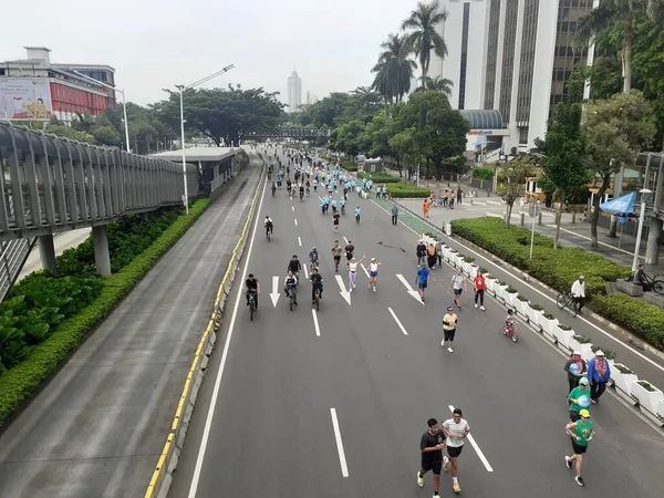 Jakarta Indonesia November 2022 View Car Free Day Event People — Stock Photo, Image