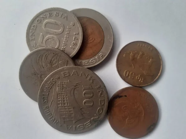 Jakarta Indonesia June18 2023 Indonesian Old Metal Currency Which Longer — Stock Photo, Image