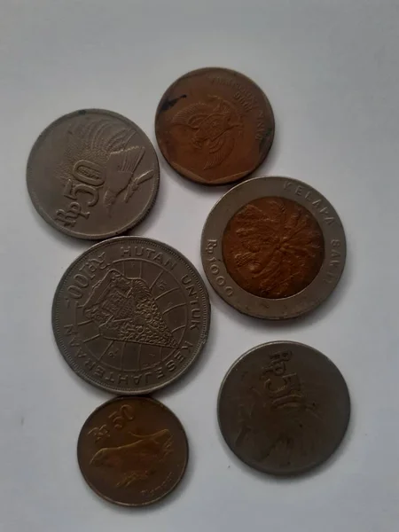 Jakarta Indonesia June18 2023 Παλιό Νόμισμα Ινδονησίας Που Δεν Χρησιμοποιείται — Φωτογραφία Αρχείου