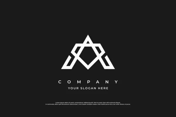 Diamante Lettera Logo Design — Vettoriale Stock