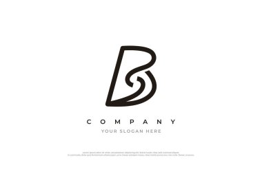 Initial Letter BS or SB Logo Design Vector Template