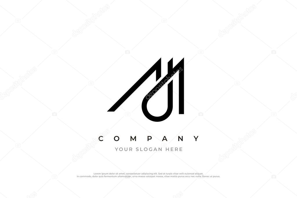 Initial Letter JM or MJ Monogram Logo Design Vector Template