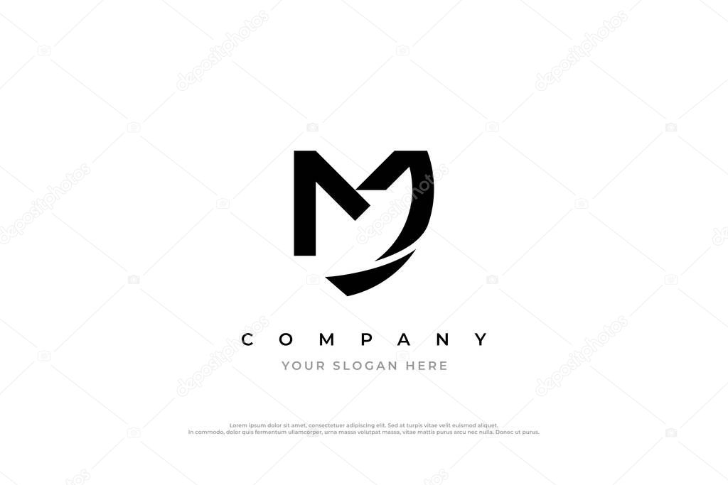Initial Letter MJ Logo or JM Monogram Logo Design