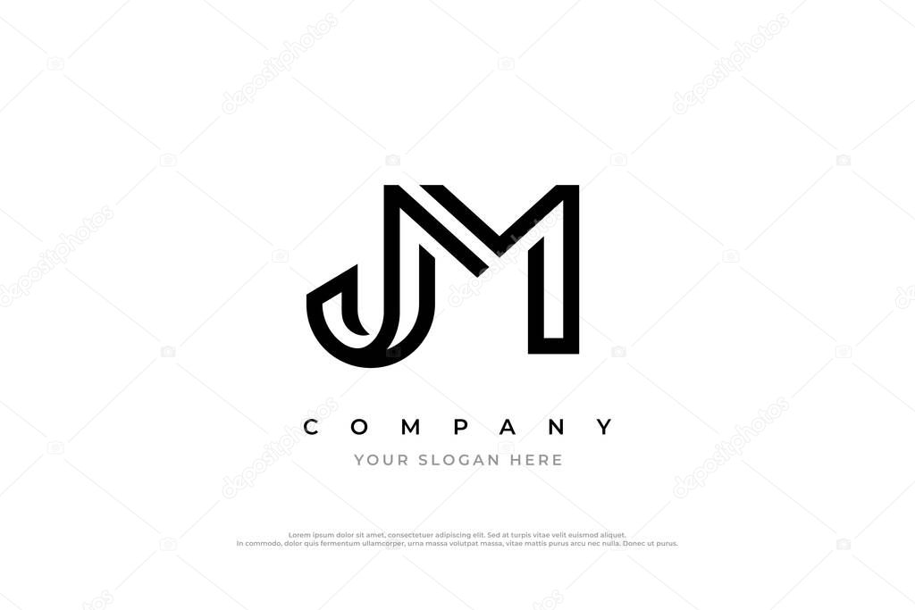Initial Letter JM Logo Design