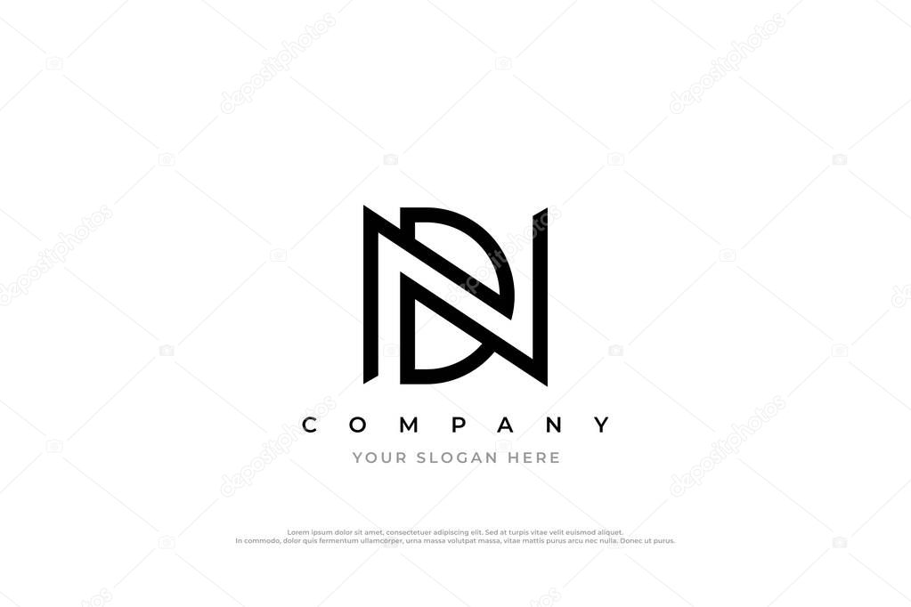Minimal Letter DN or ND Logo Design