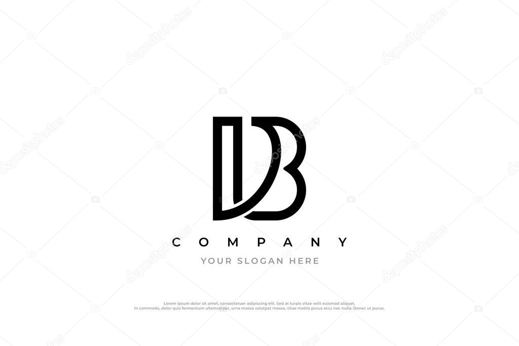 Minimal Letter DB or BD Logo Design