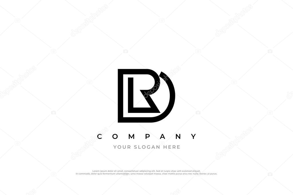 Simple Letter RD or DR Logo Design