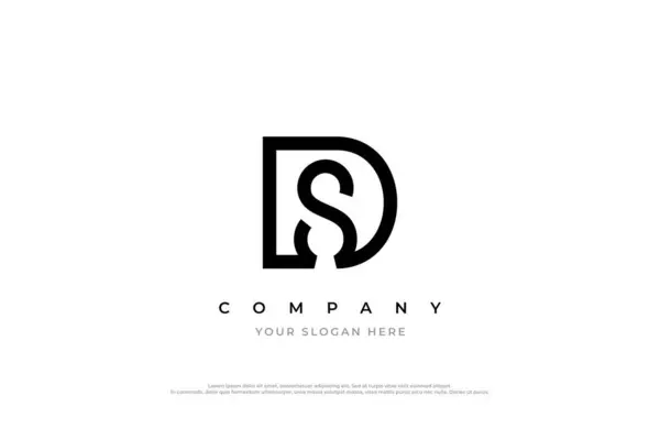 stock vector Minimal Letter SD or DS Logo Design