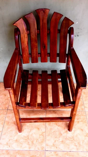 Imagem Uma Cadeira Madeira Fundo Transparente Pode Ser Usado Como — Fotografia de Stock