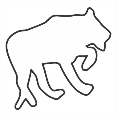 Şeffaf arkaplan ile siyah ve beyaz vektör resmi