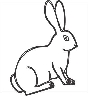 Şeffaf arkaplanda siyah beyaz vektör resmi