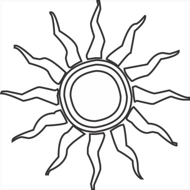 Şeffaf arkaplanda siyah beyaz vektör resmi