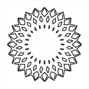 Şeffaf arkaplanda siyah beyaz vektör resmi