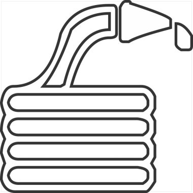 Icon image, Vector, black and white, with transparent background.