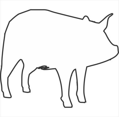 Şeffaf arkaplanda siyah beyaz simge çizimi