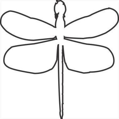 Şeffaf arkaplanda siyah beyaz simge çizimi