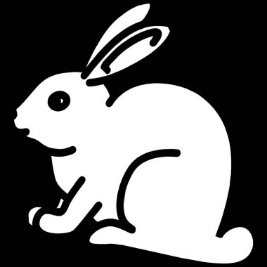 Siyah arkaplanda siyah beyaz simge çizimi.