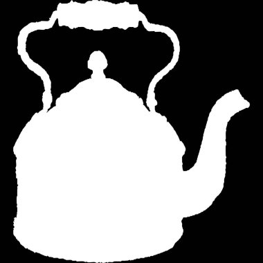 Siyah arkaplanda siyah beyaz simge çizimi.