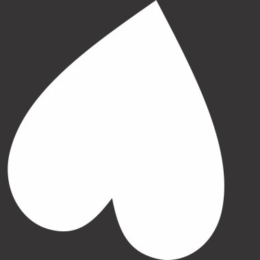 Siyah arkaplanda siyah beyaz simge çizimi.