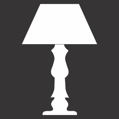 Siyah arkaplanda siyah beyaz simge çizimi.