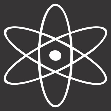 Siyah arkaplanda siyah beyaz simge çizimi.