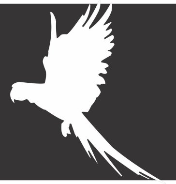 Siyah arkaplanda siyah beyaz simge çizimi.