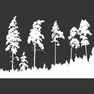 Icon image illustration, black and white color, on black background.