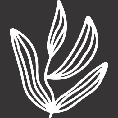 Siyah arkaplanda siyah beyaz simge çizimi.