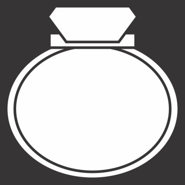 Siyah arkaplanda siyah beyaz simge çizimi.